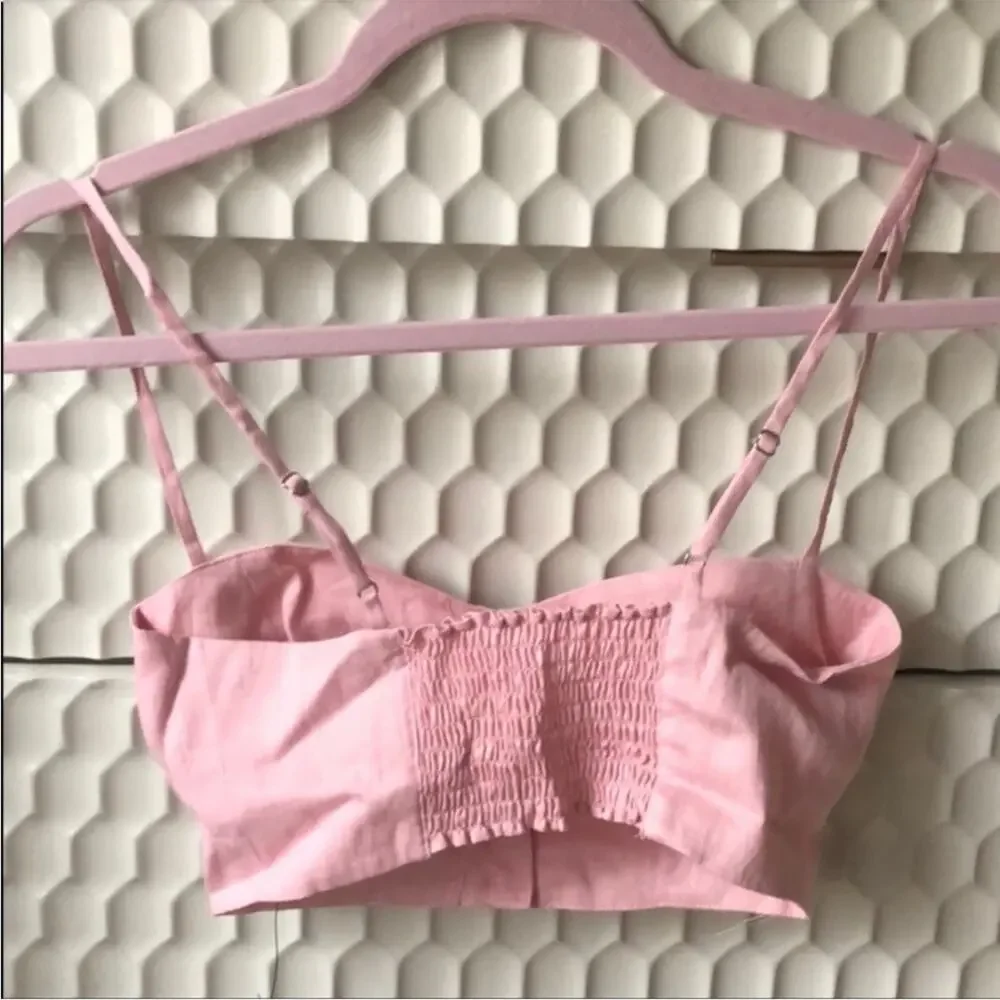 Reformation Tati Two Piece mini skirt top set linen cotton size 4